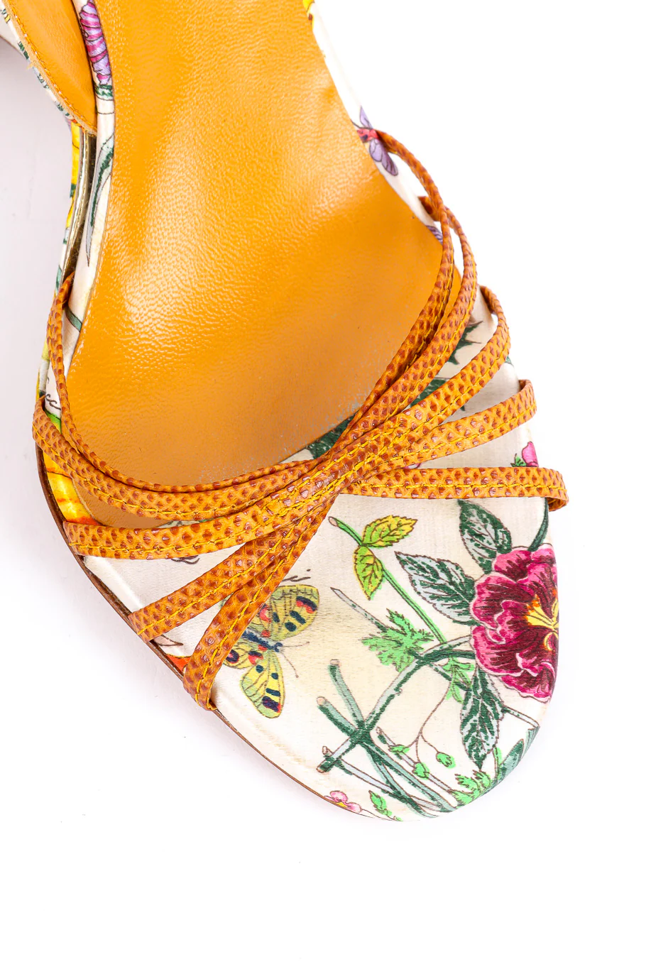 Floral Bamboo Wedge Sandal - Image 4