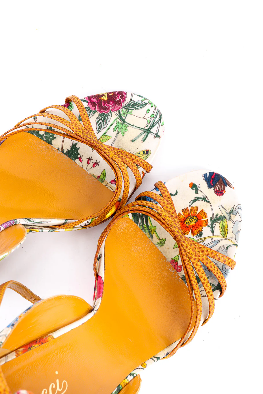 Floral Bamboo Wedge Sandal - Image 5