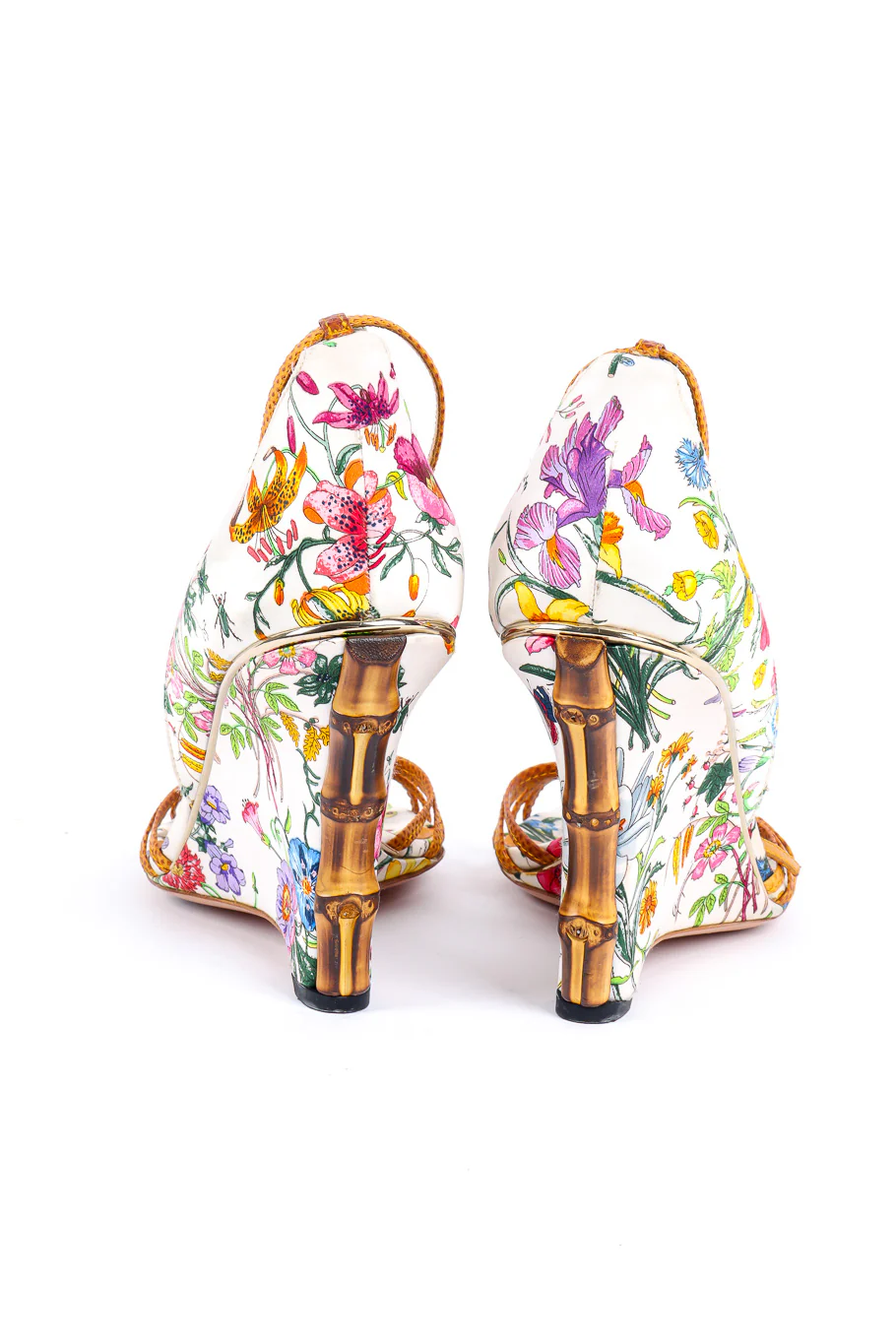 Floral Bamboo Wedge Sandal - Image 6