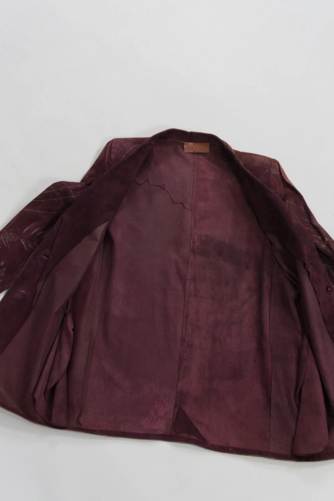 Flora Stamped Suede Boyfriend Jacket - Image 11