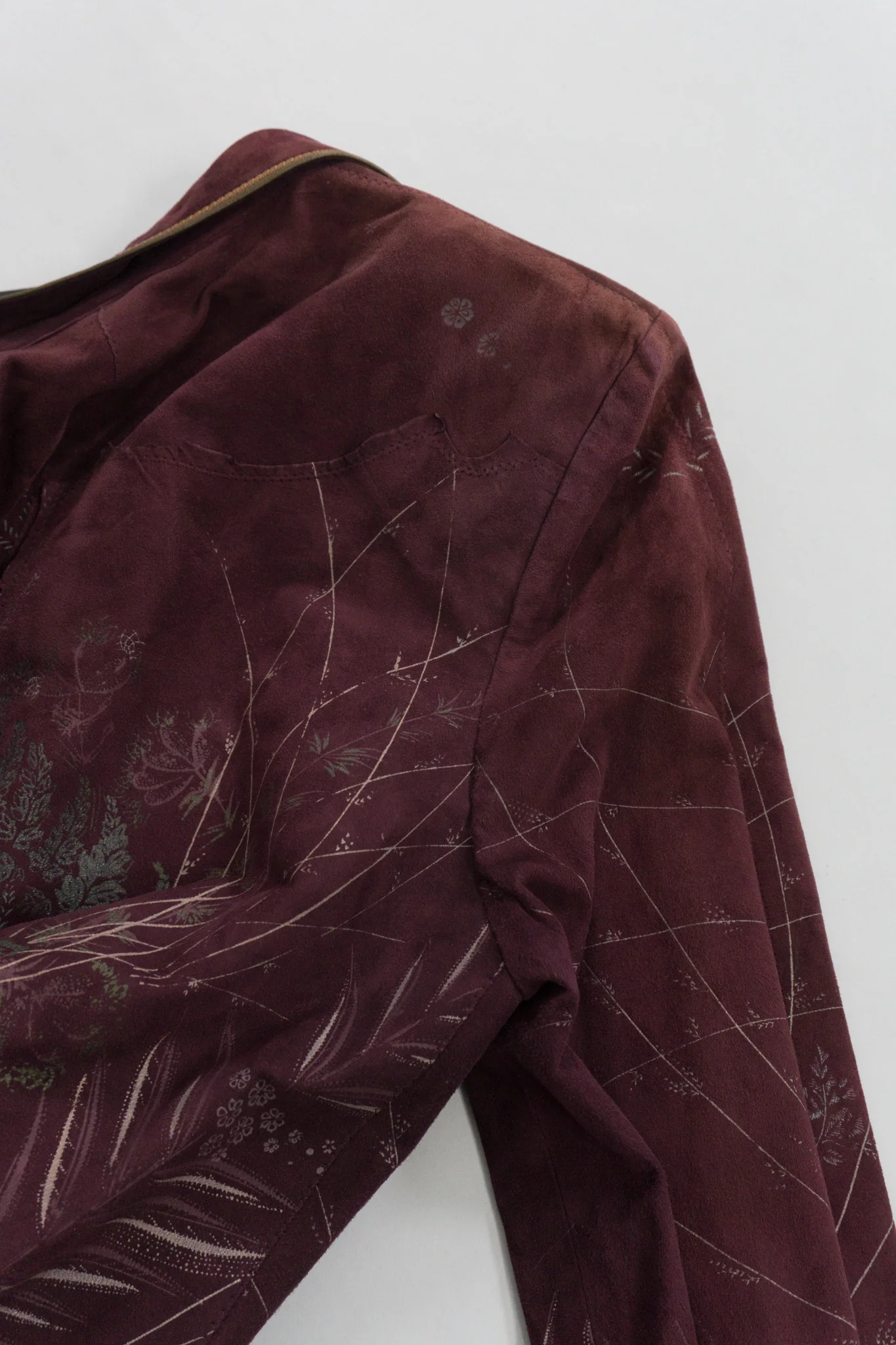 Flora Stamped Suede Boyfriend Jacket - Image 13