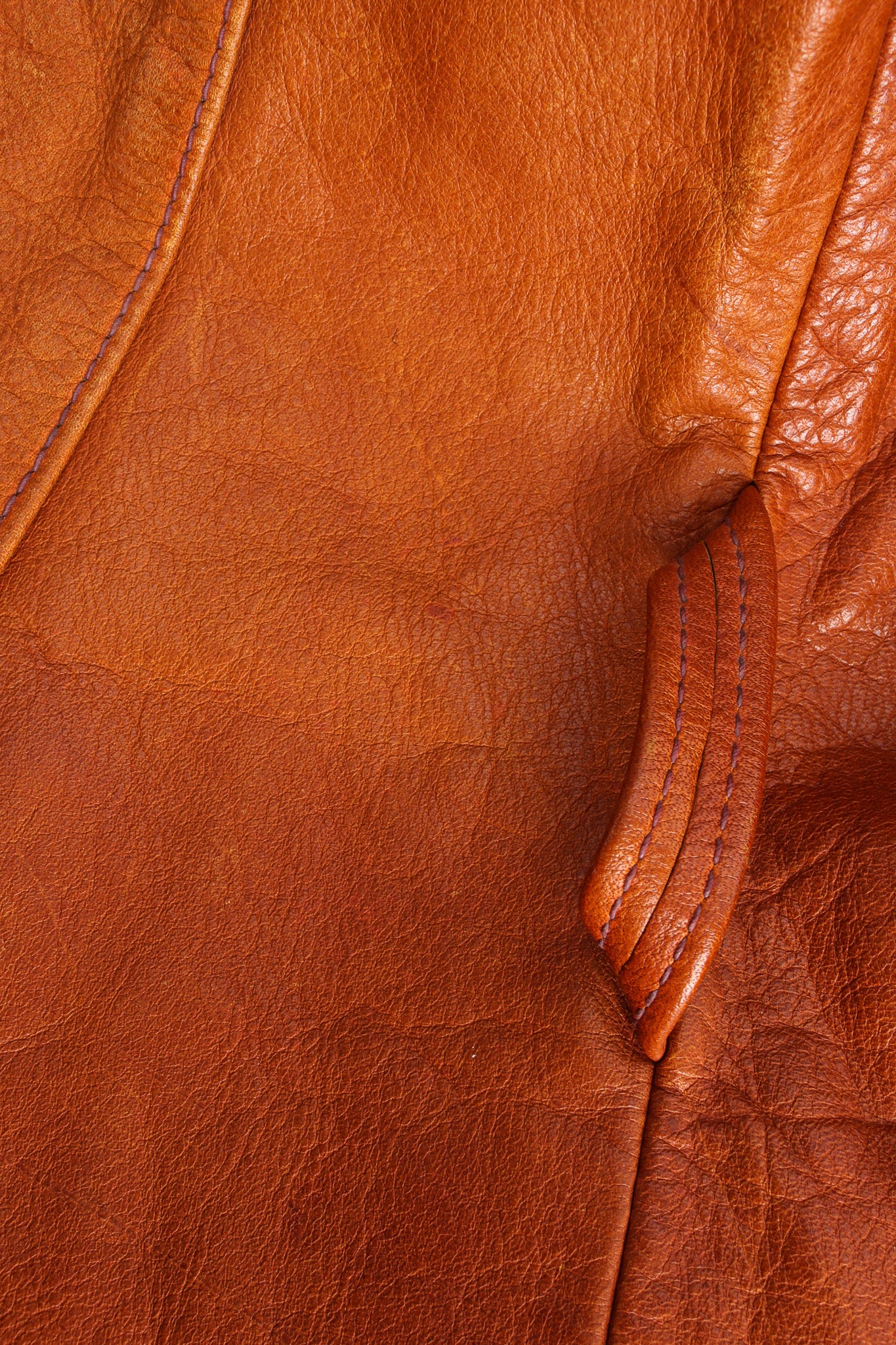 Floral Appliqué Leather Jacket - Image 7