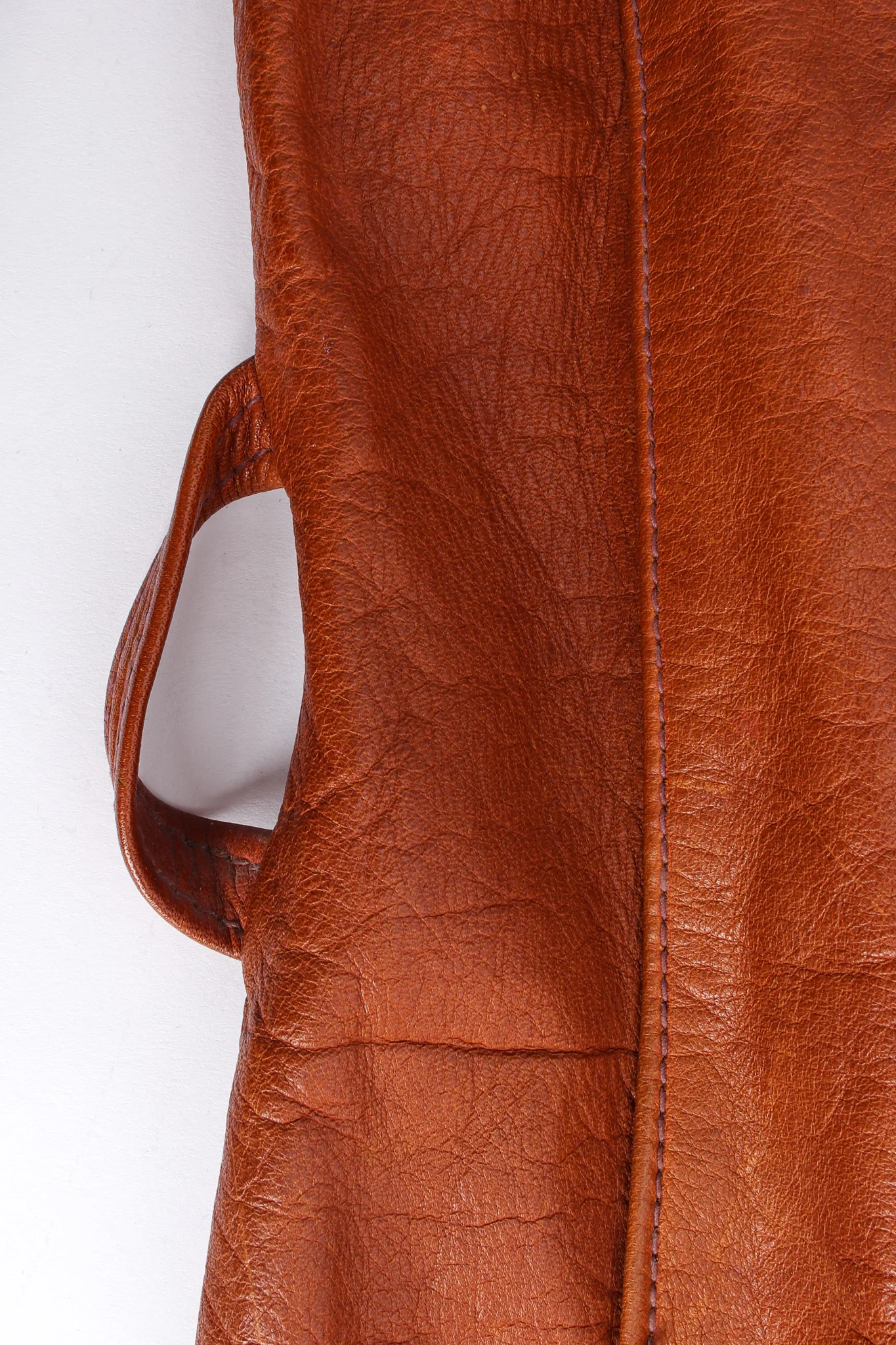 Floral Appliqué Leather Jacket - Image 9