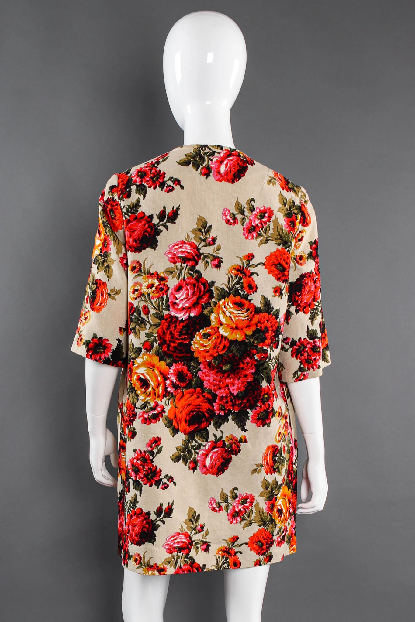 Floral Arrangement Canvas Coat - Image 3