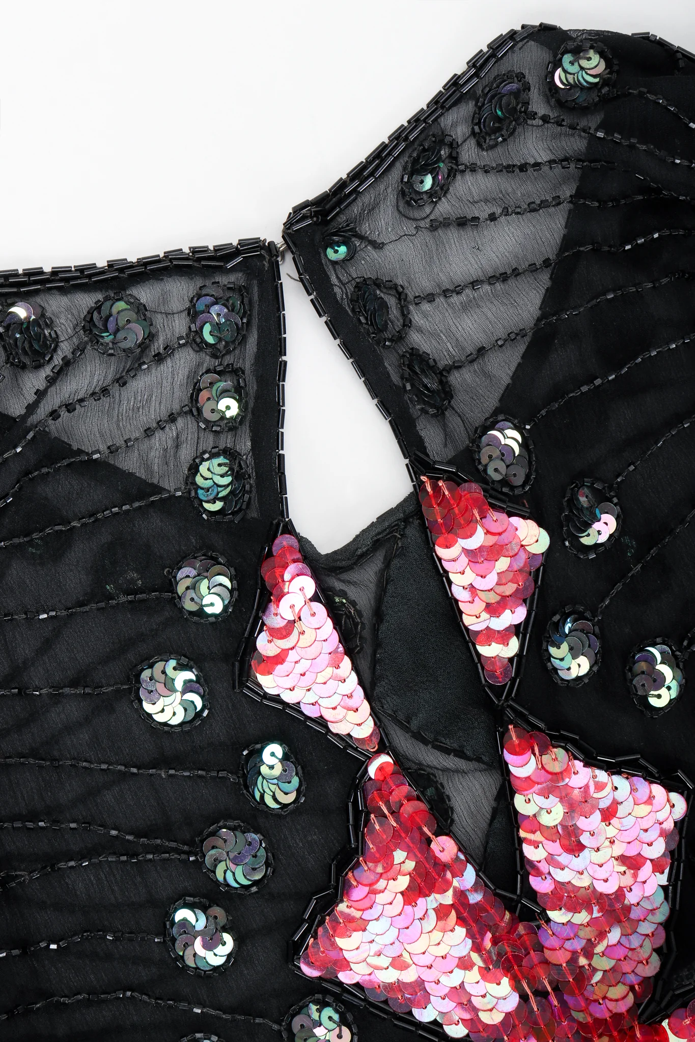 Sheer Sequin Deco Cocktail Dress - Image 9