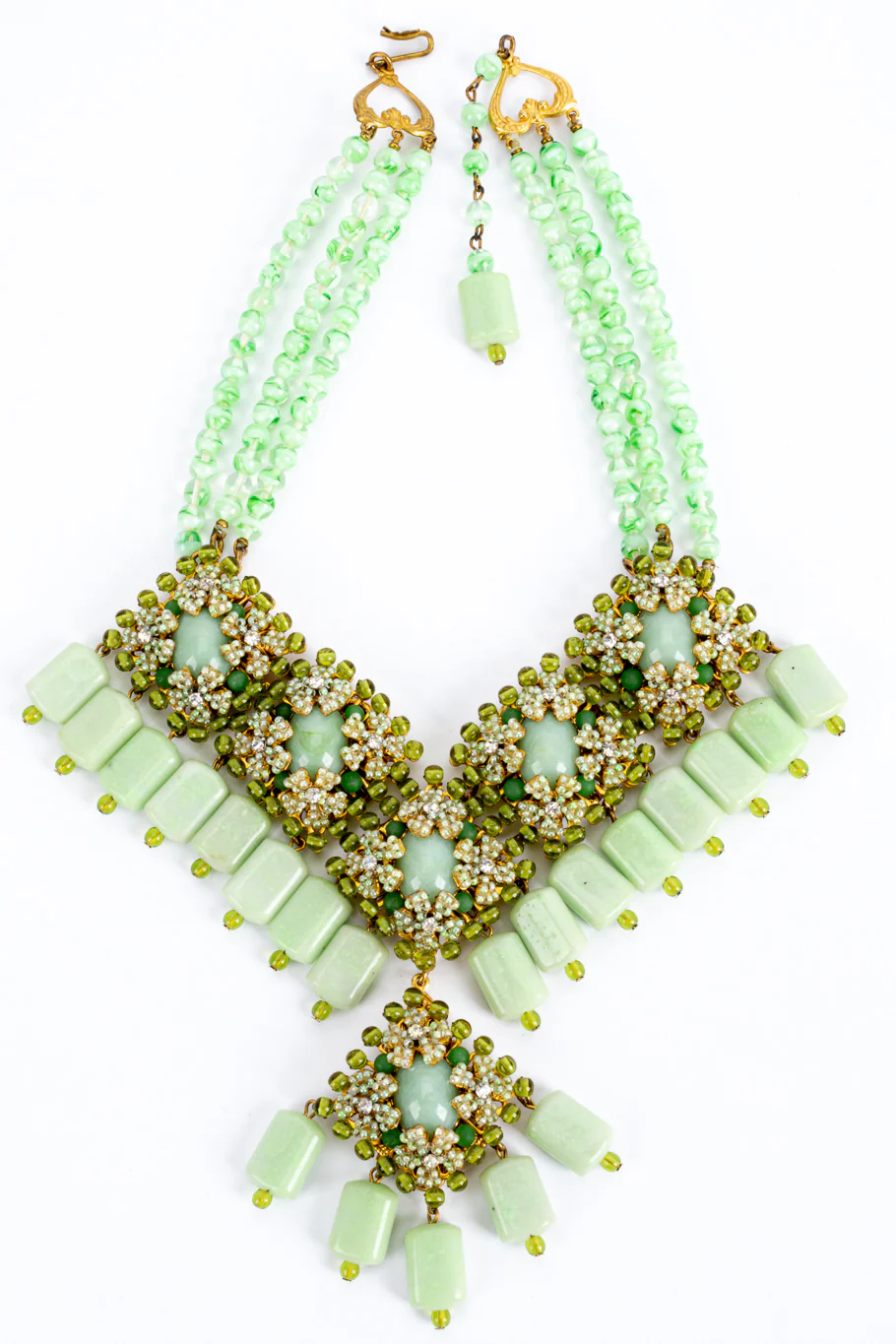 Floral Bead Necklace and Earring Set - Image 5