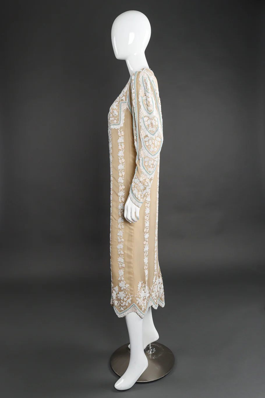 Floral Beaded Shift Dress - Image 2