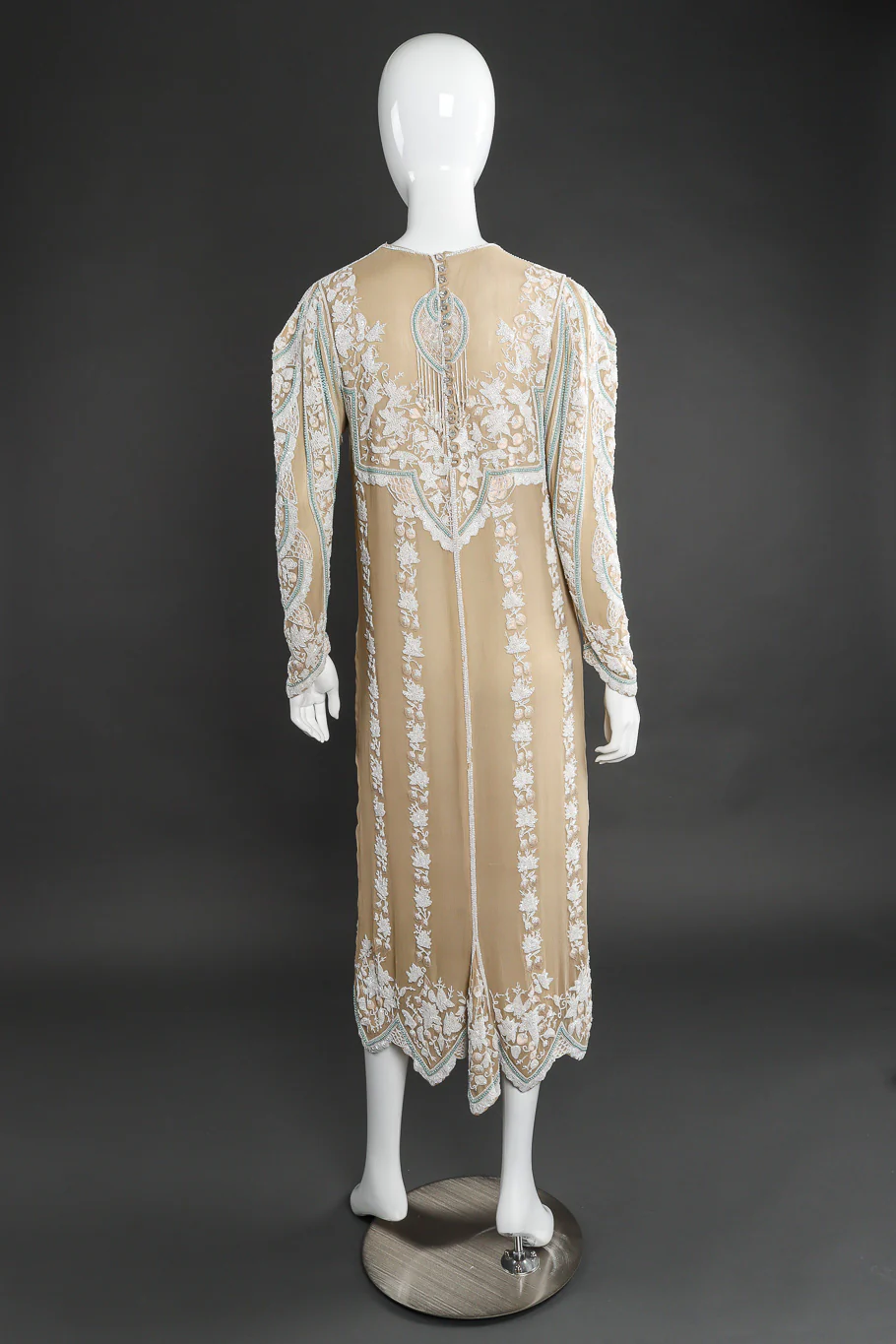 Floral Beaded Shift Dress - Image 3