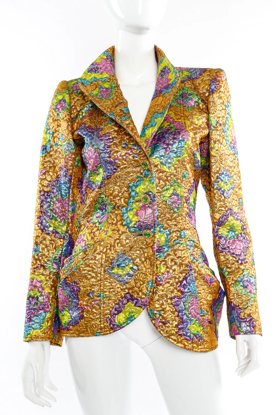 Floral Brocade Lamé Jacket - Image 2