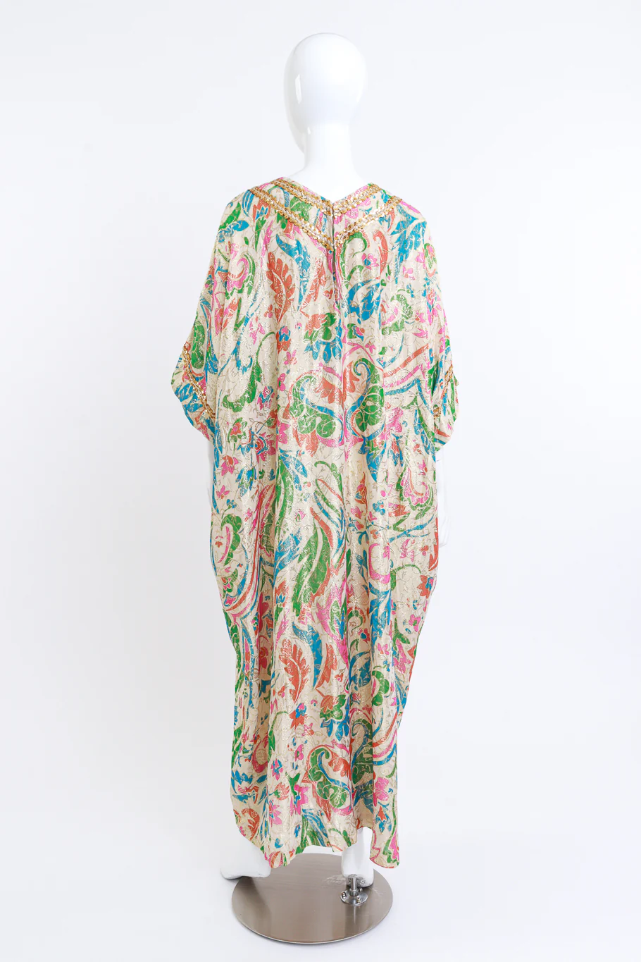 Floral Brocade Metallic Caftan - Image 3