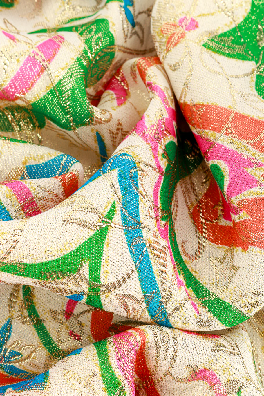 Floral Brocade Metallic Caftan - Image 5