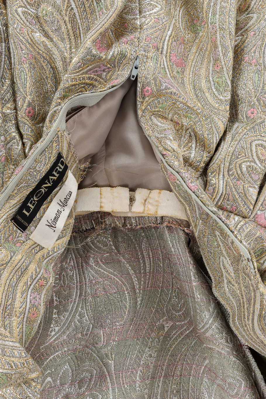 Floral Brocade Metallic Gown - Image 13