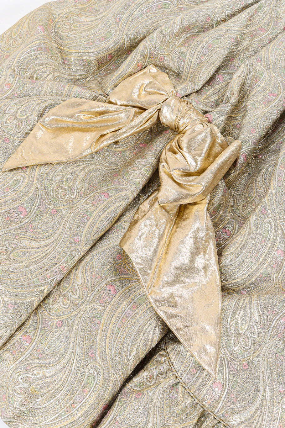 Floral Brocade Metallic Gown - Image 15