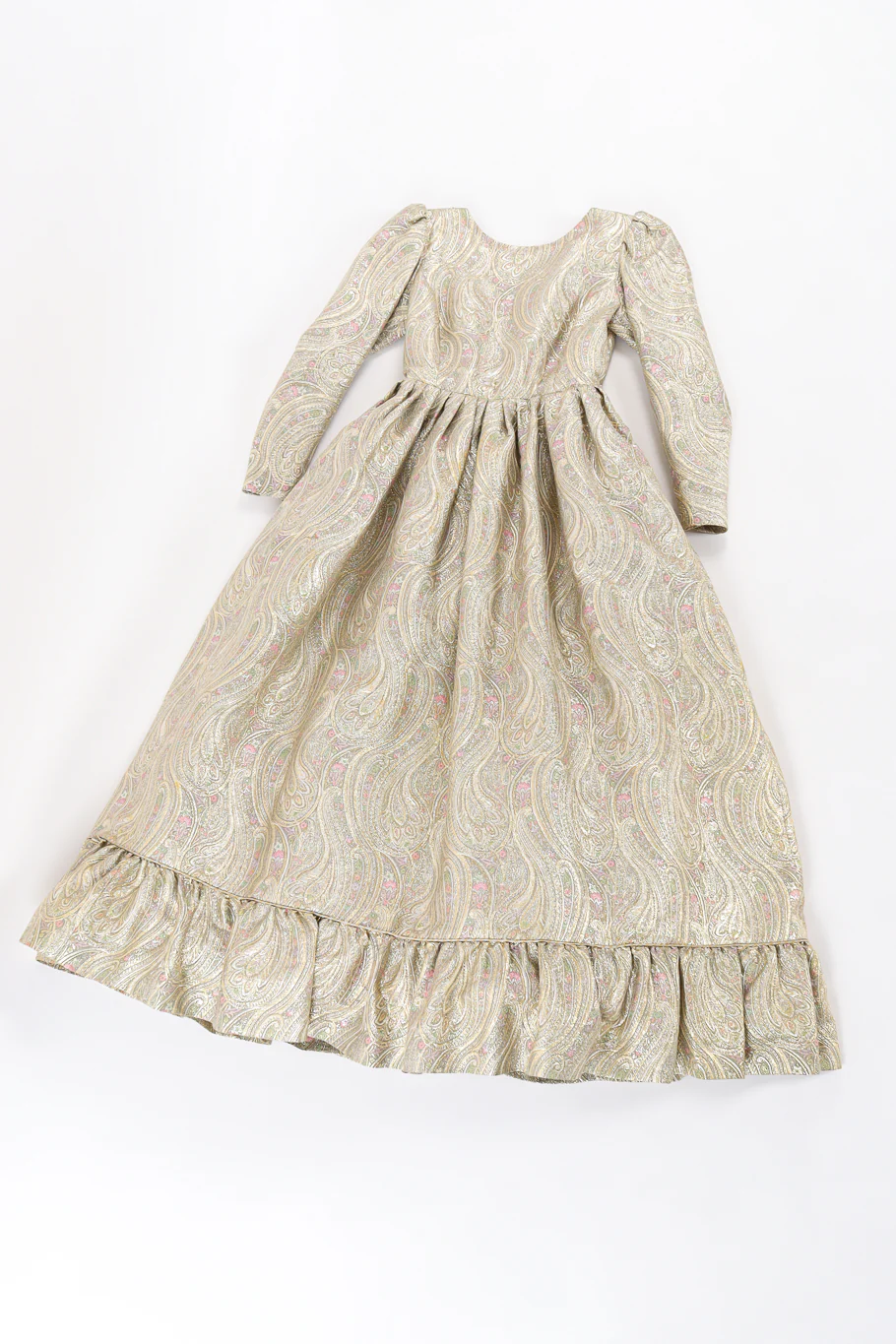 Floral Brocade Metallic Gown - Image 9