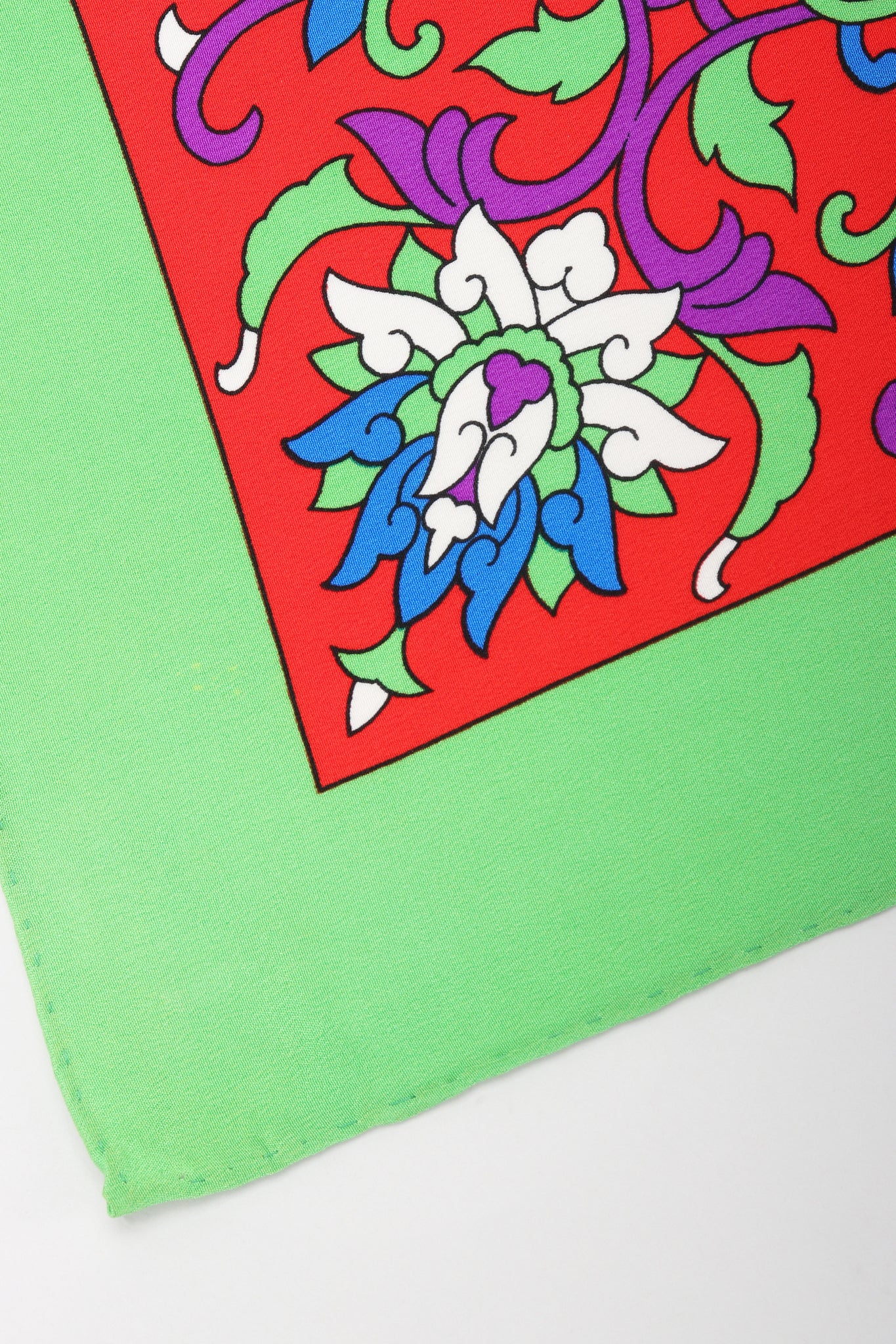 Flourish Border Silk Scarf - Image 9