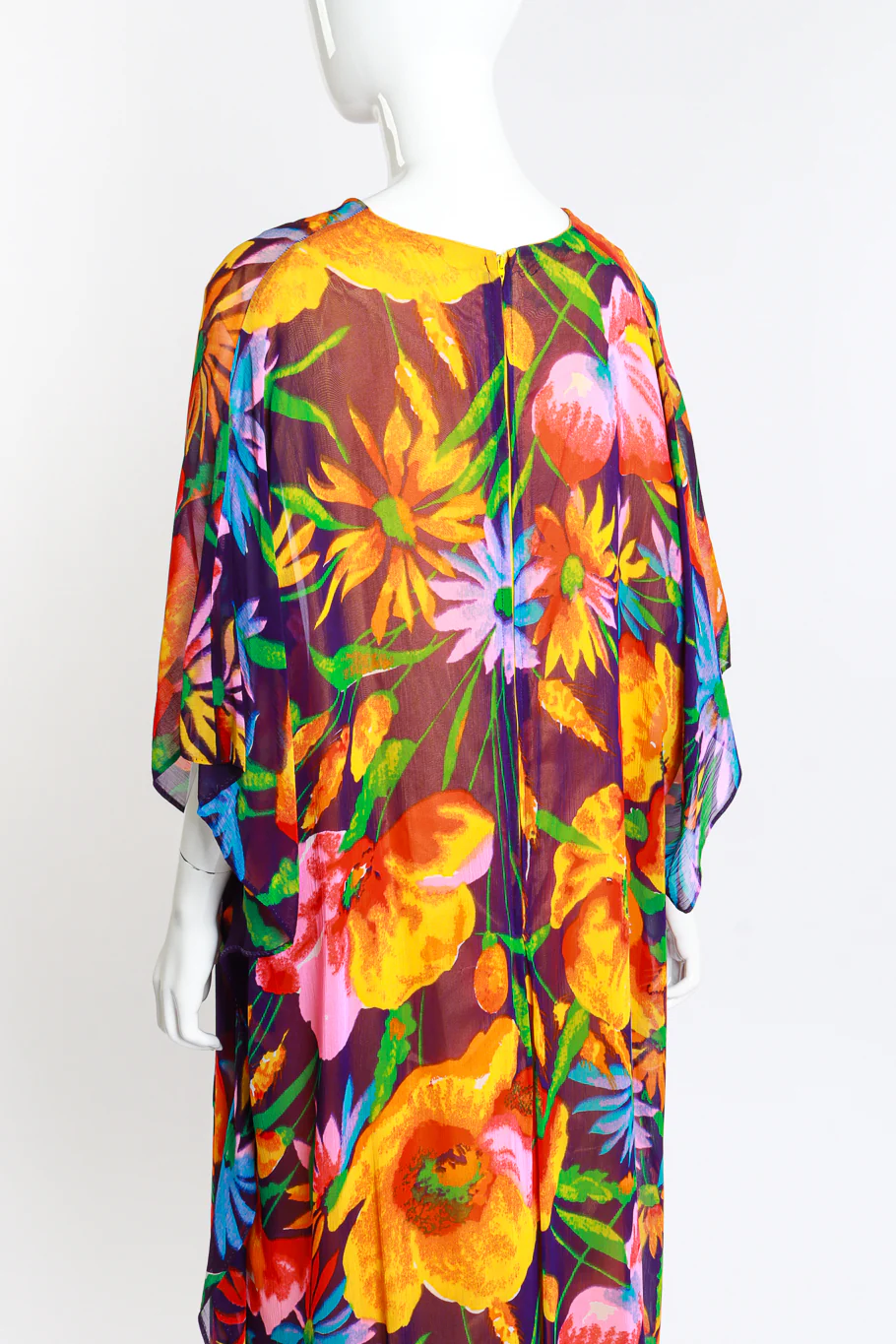 Floral Chiffon Rhinestone Caftan - Image 5