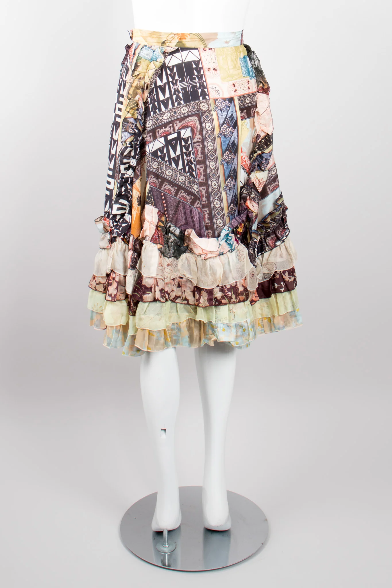 Floral Collage Print Ruffle Skirt - Image 6