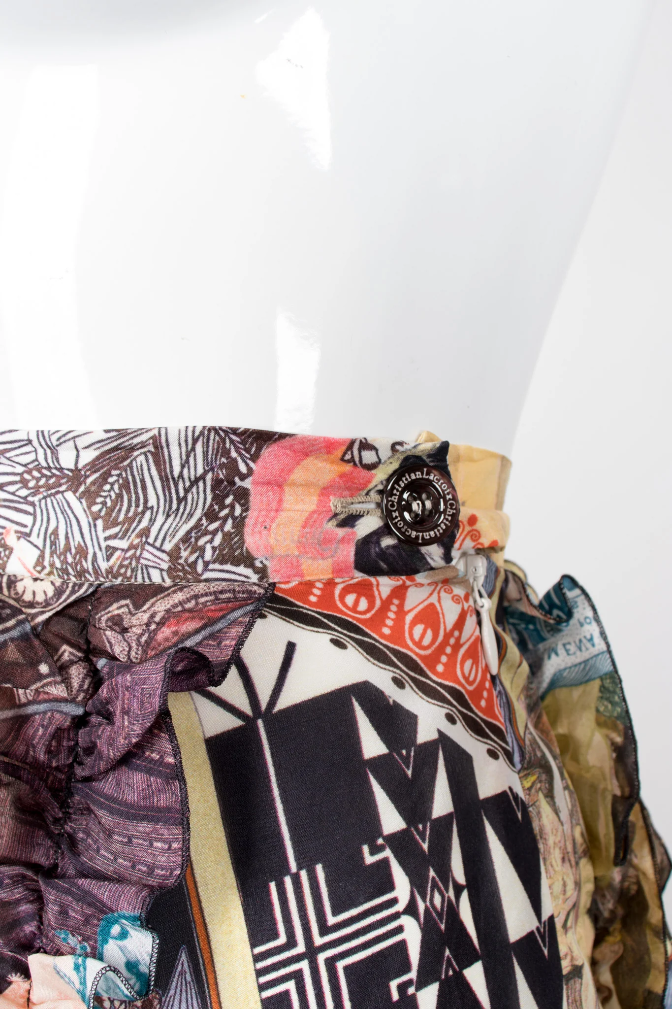 Floral Collage Print Ruffle Skirt - Image 8