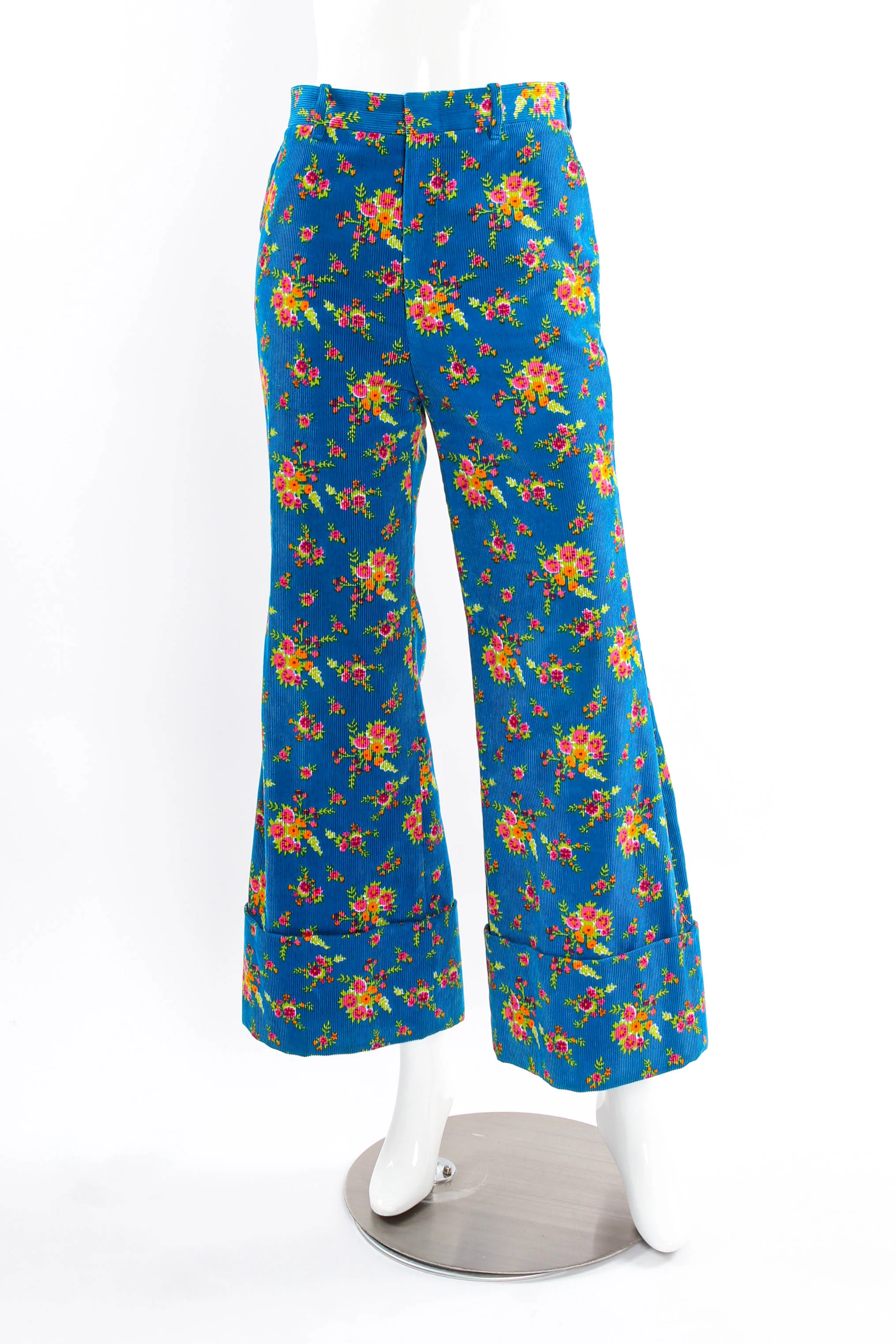 2017 Pre-Fall Floral Cropped Corduroy Pant - Image 2