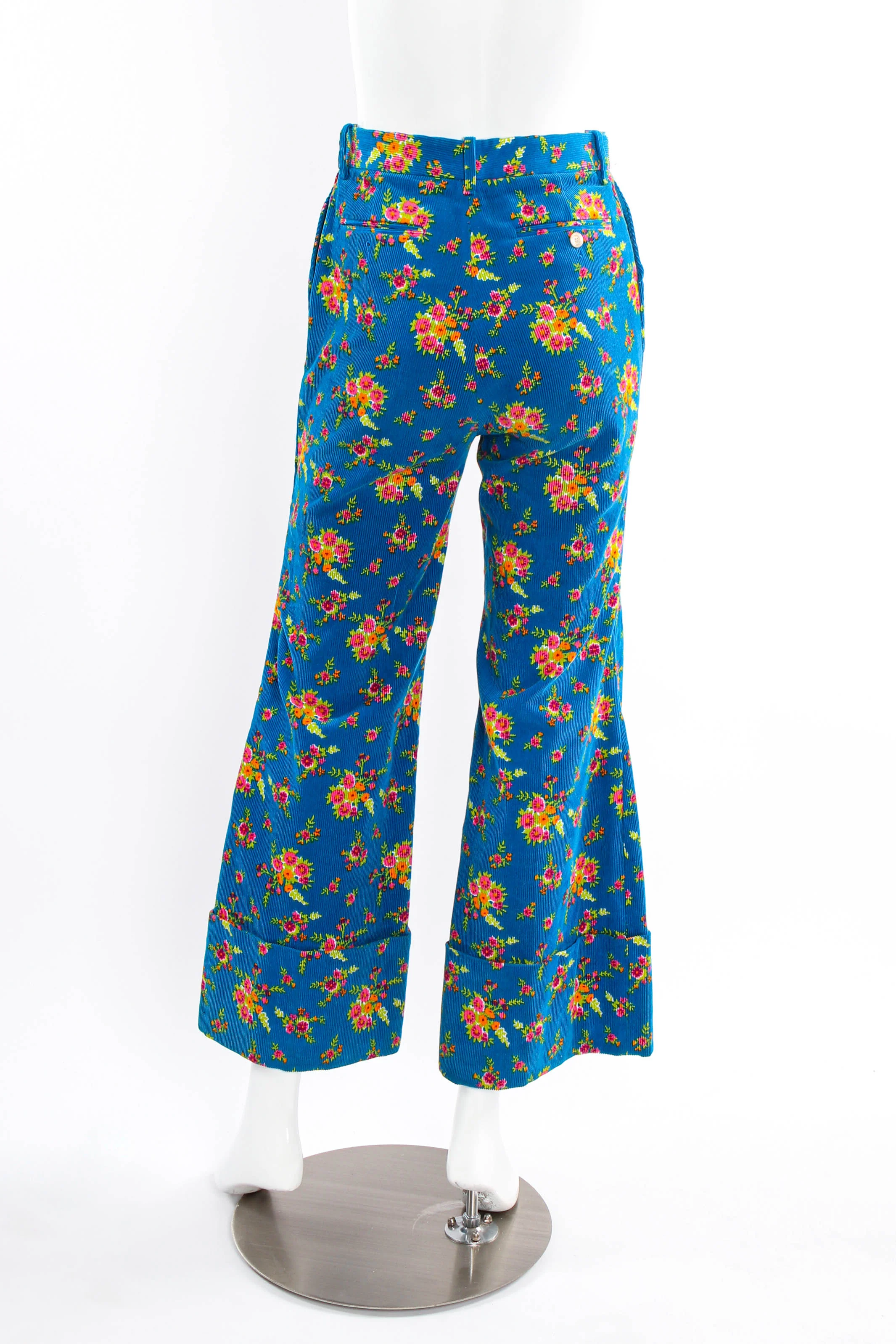 2017 Pre-Fall Floral Cropped Corduroy Pant - Image 4