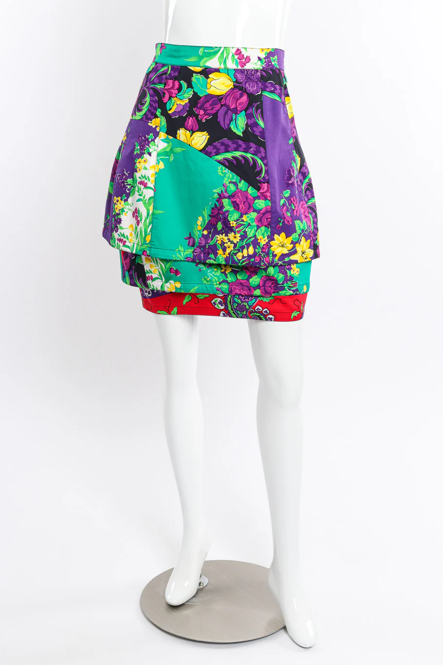 Floral Cotton Tiered Skirt