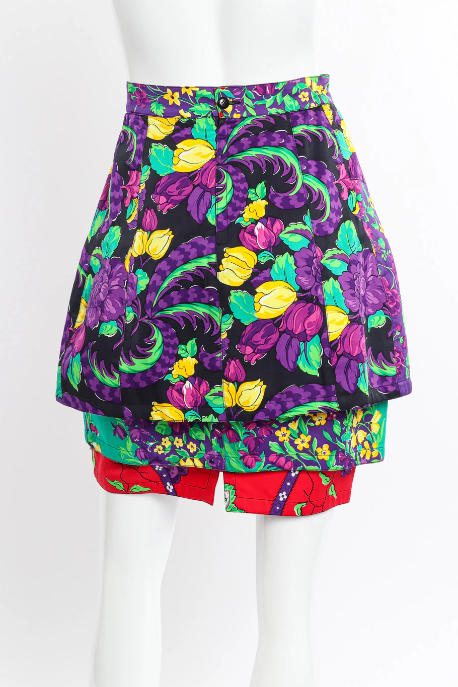 Floral Cotton Tiered Skirt - Image 3