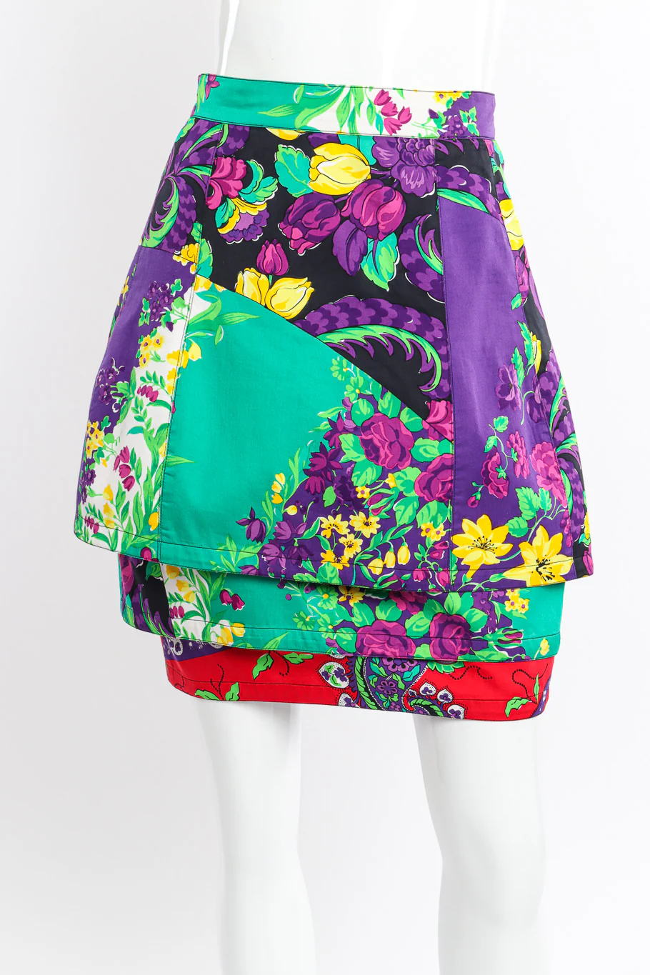 Floral Cotton Tiered Skirt - Image 4