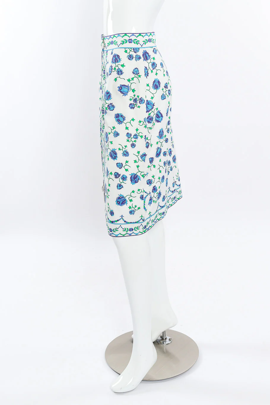 Floral Cotton Zipper Skirt - Image 2