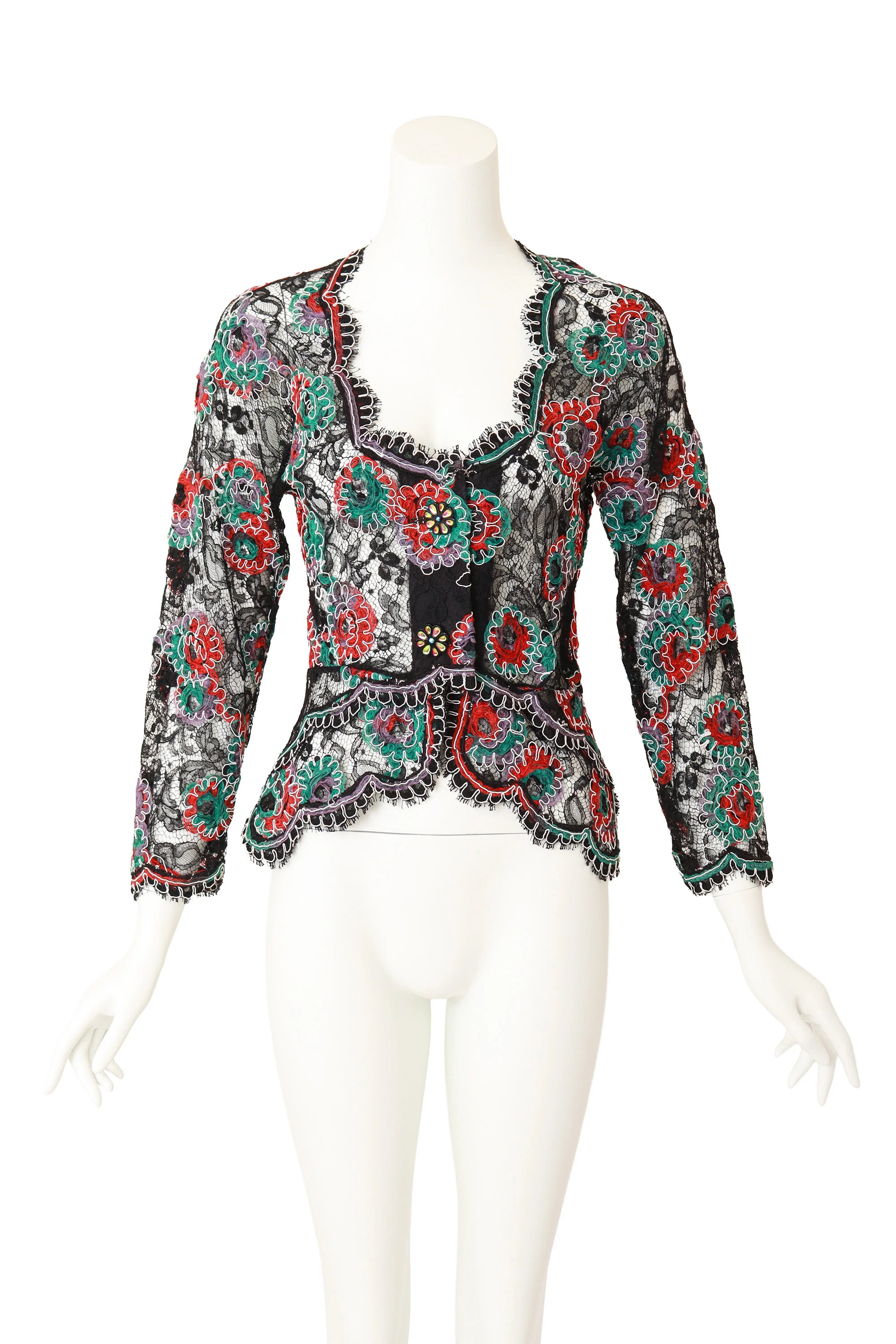 Floral Crochet Lace Peplum Top