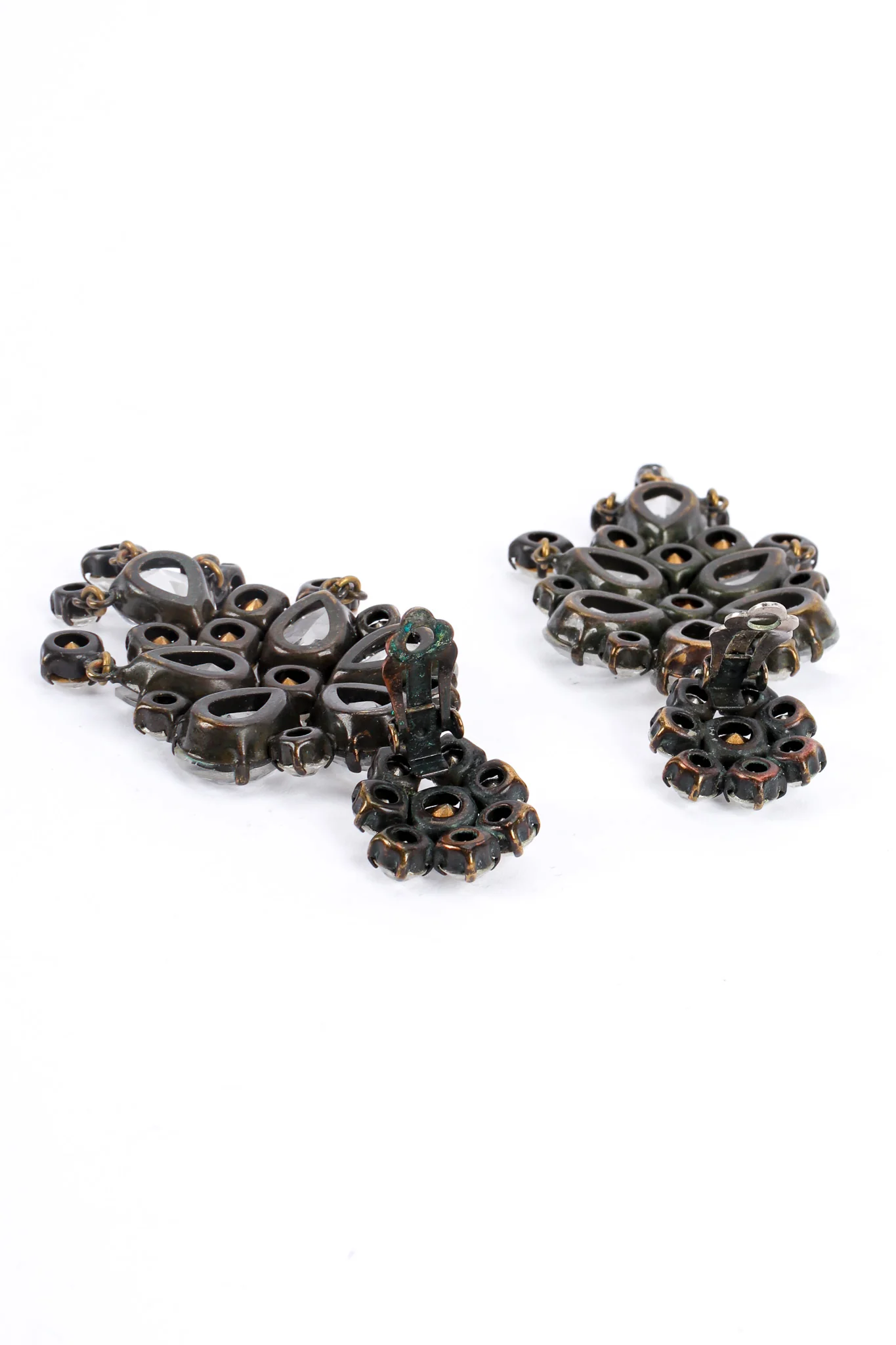 Floral Crystal Chandelier Earrings - Image 8