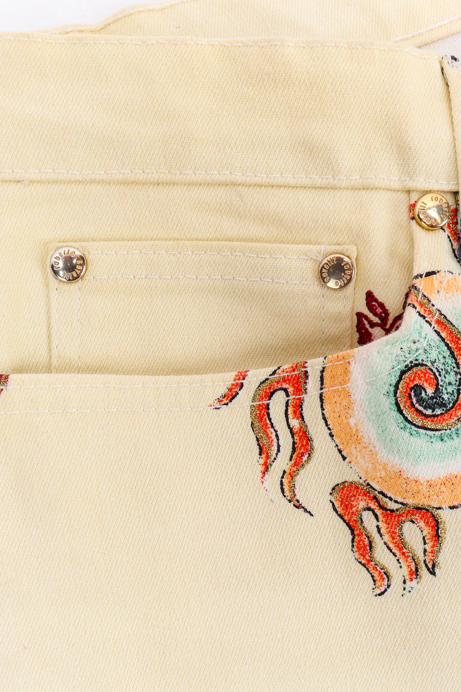 Floral Dragon Denim Pants - Image 4