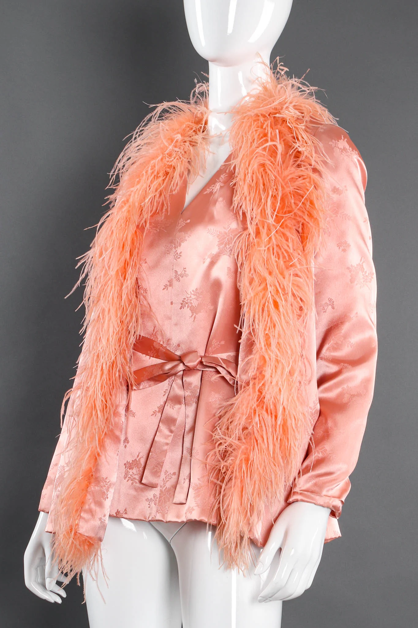 Floral Feather Jacket & Top Set - Image 3