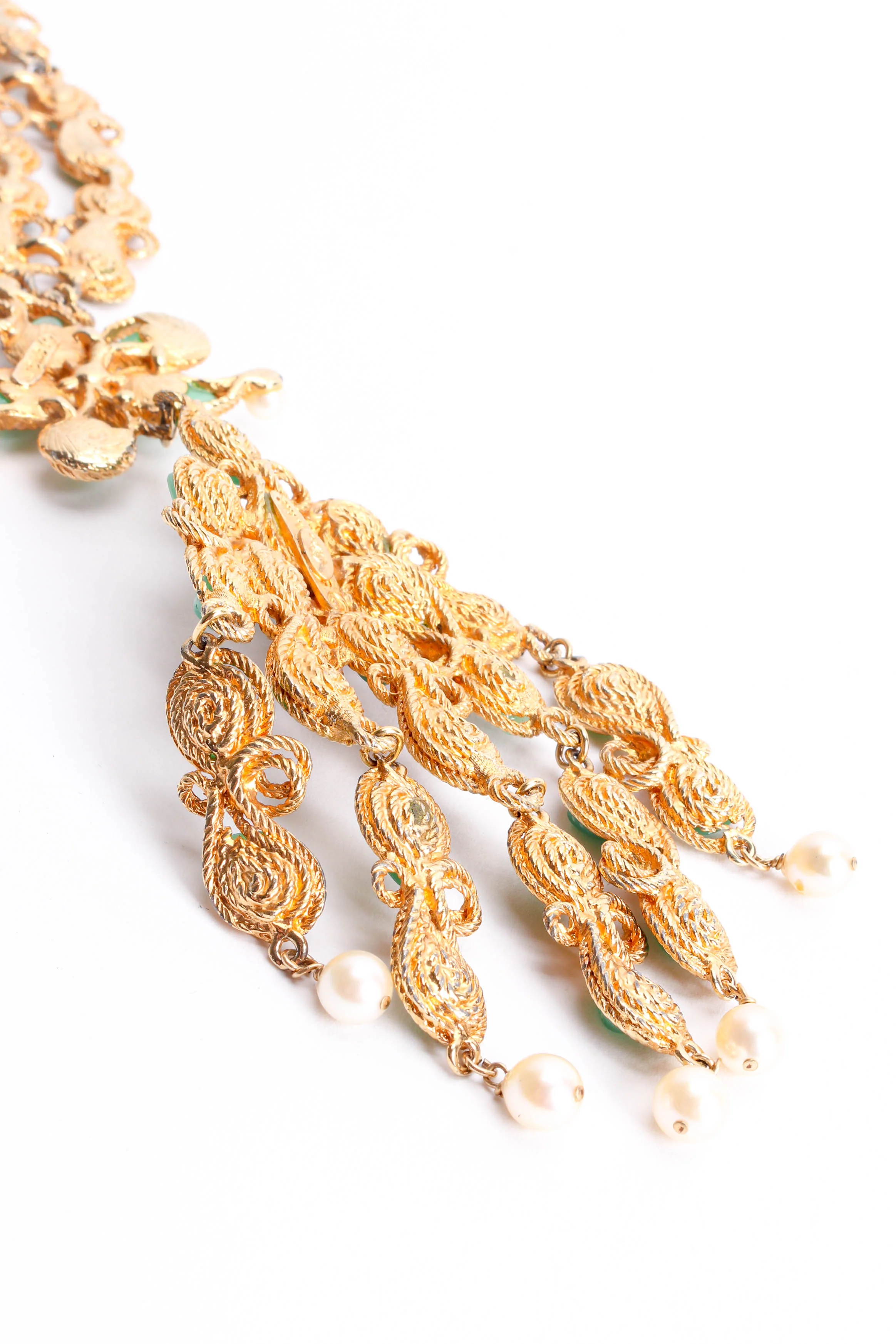 Floral Filigree Jade Necklace - Image 8
