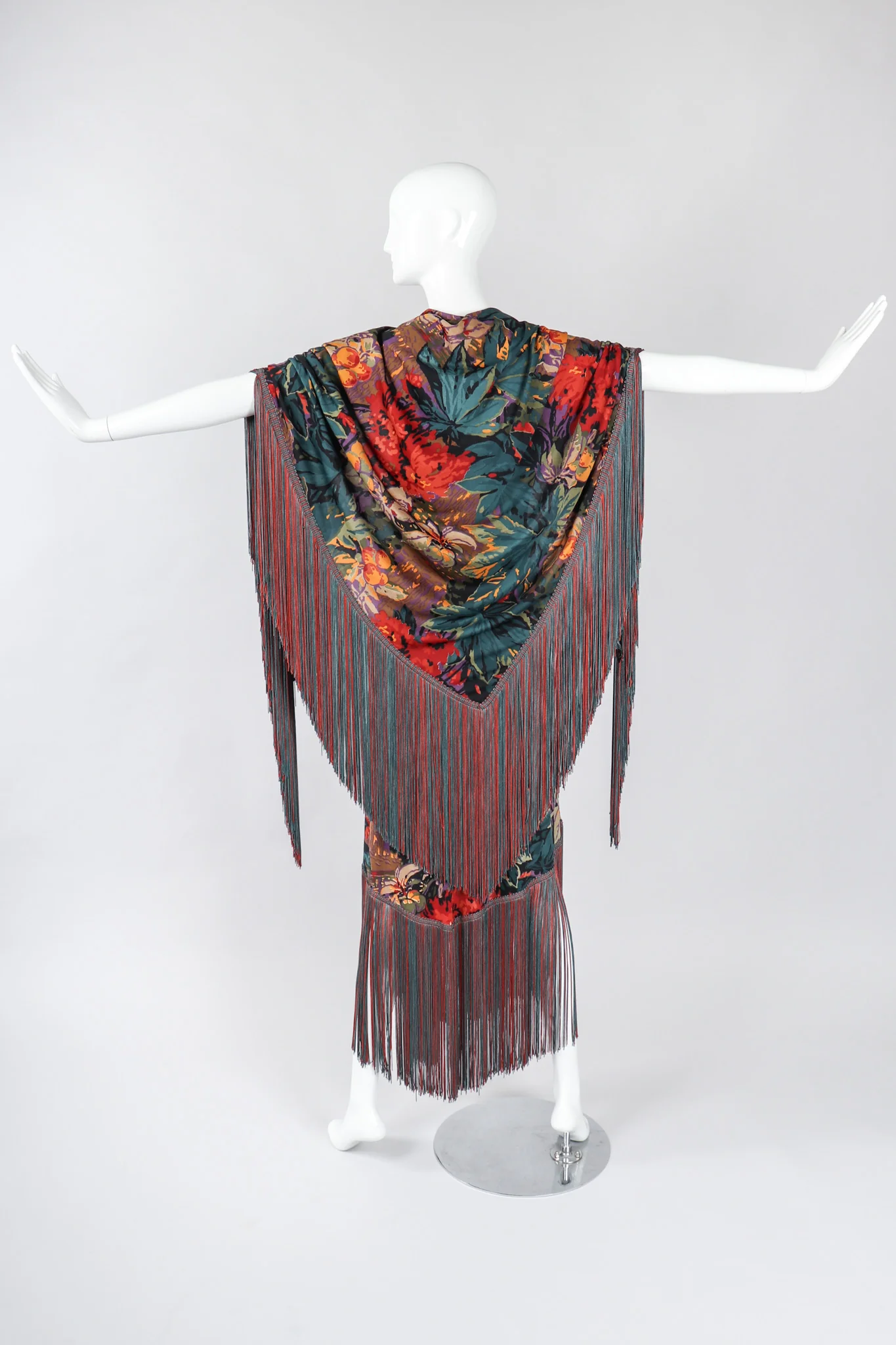 Floral Fringe Dress, Shawl, & Scarf Set - Image 5