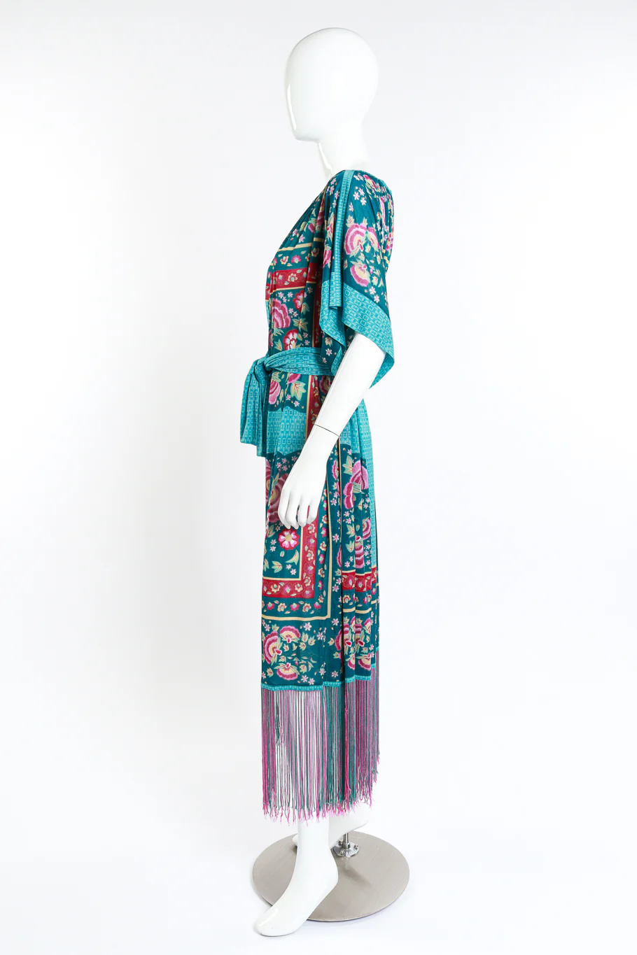 Floral Fringe Hem Dress - Image 2