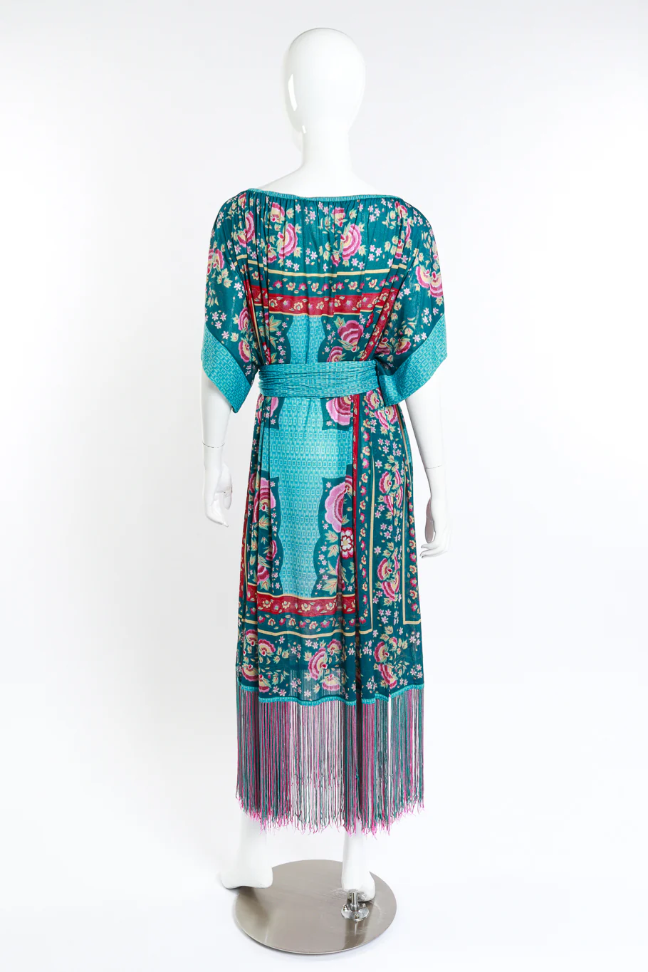 Floral Fringe Hem Dress - Image 3