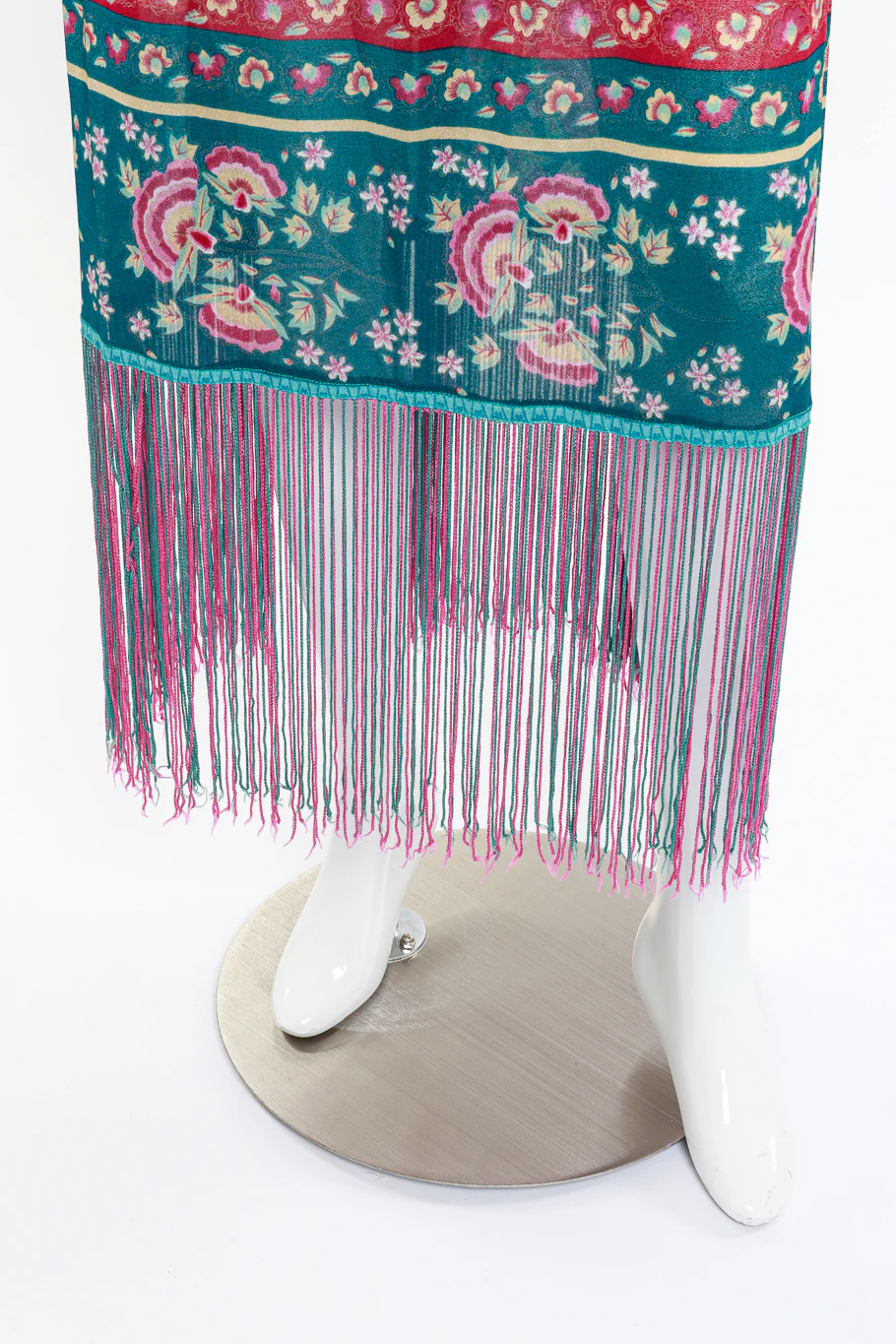 Floral Fringe Hem Dress - Image 6