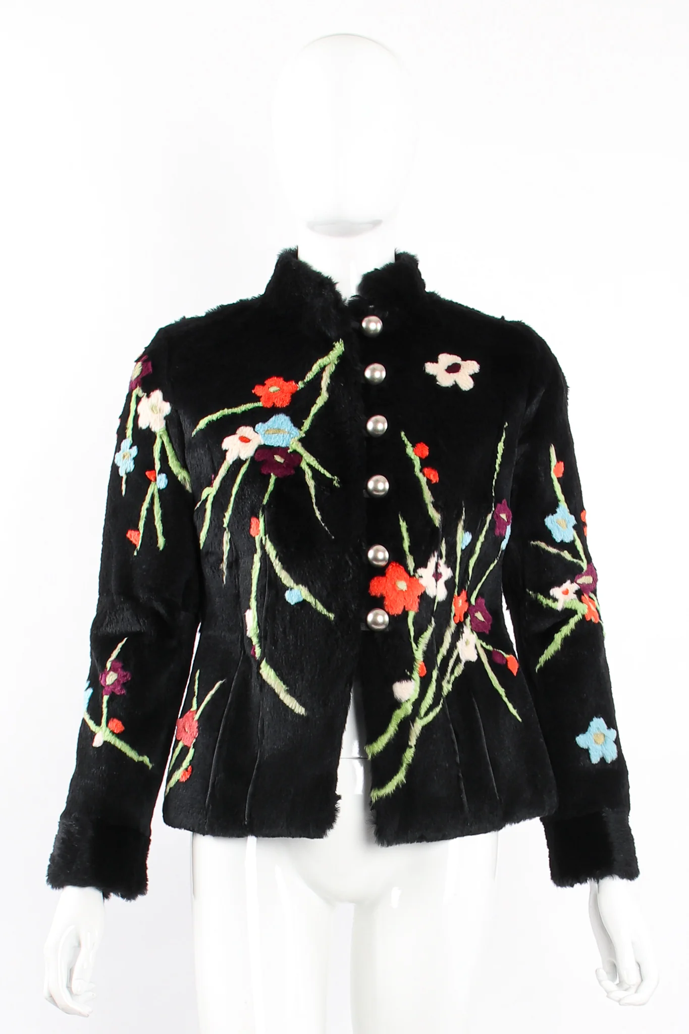 Floral Fur Jacket - Image 3