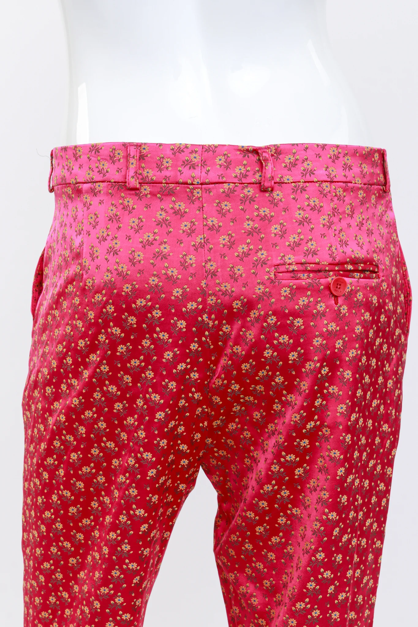 Floral Jacquard Satin Pant - Image 4