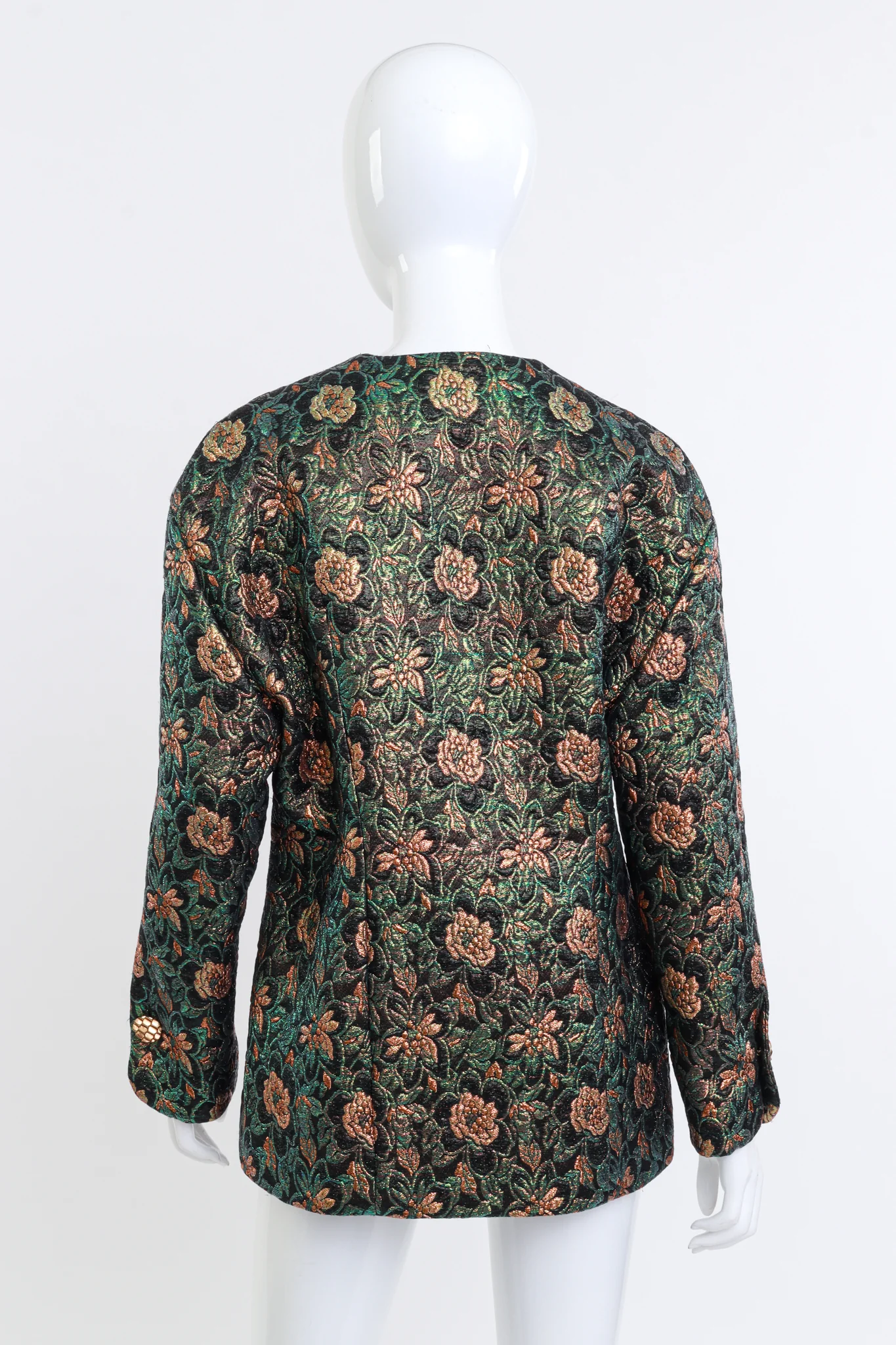 Floral Lamé Jacquard Jacket - Image 4