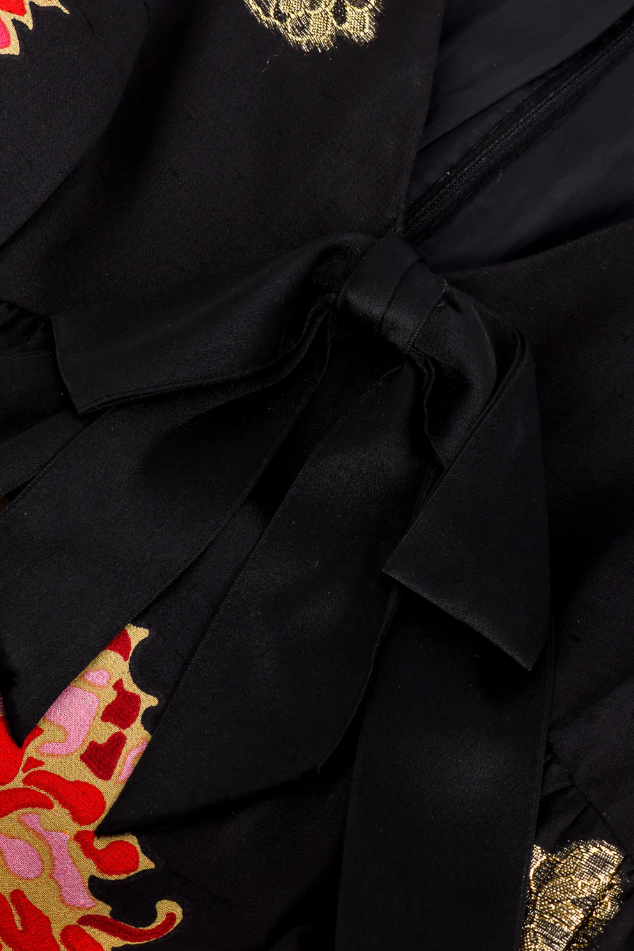 Flower Lamé Silk Dress - Image 6