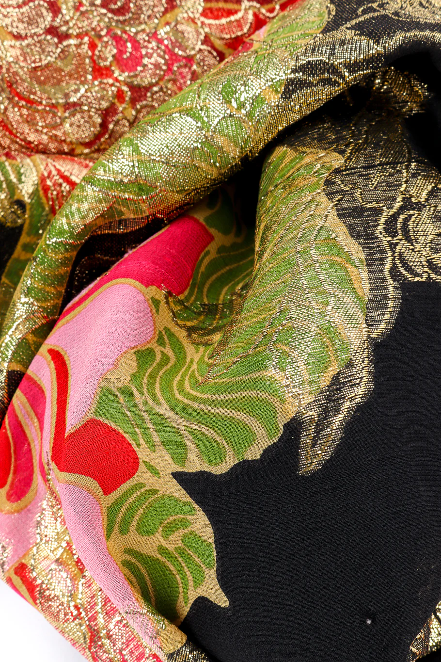 Flower Lamé Silk Dress - Image 8