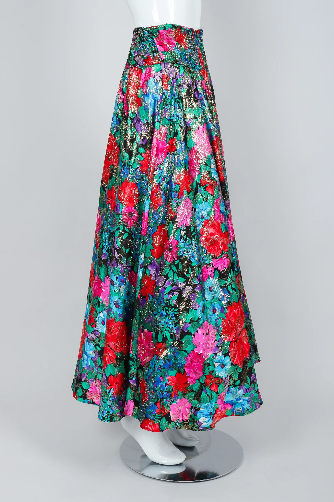 Floral Lamé Skirt - Image 5