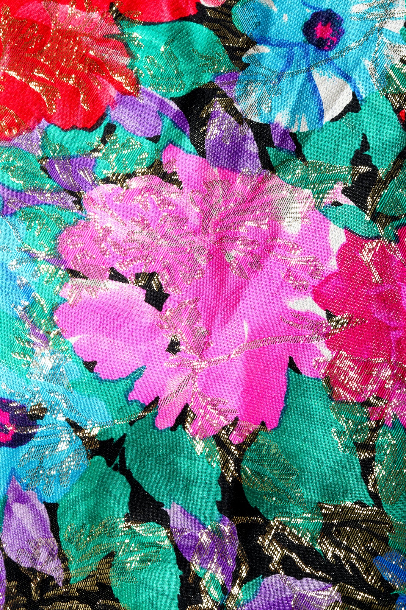 Floral Lamé Skirt - Image 7