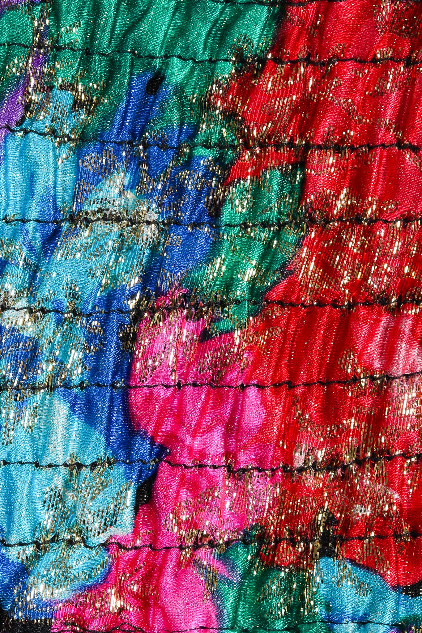 Floral Lamé Skirt - Image 9