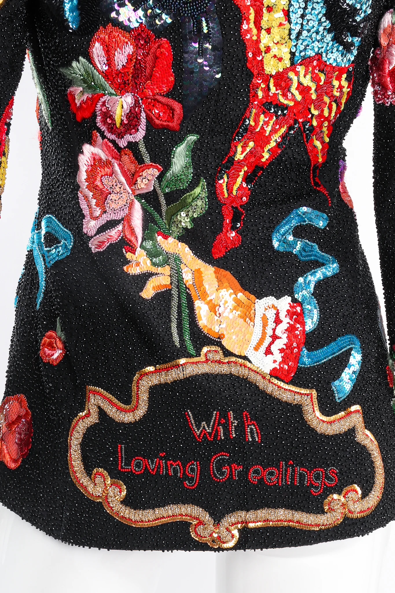 1991 S/S Floral Matador Beaded Jacket - Image 10