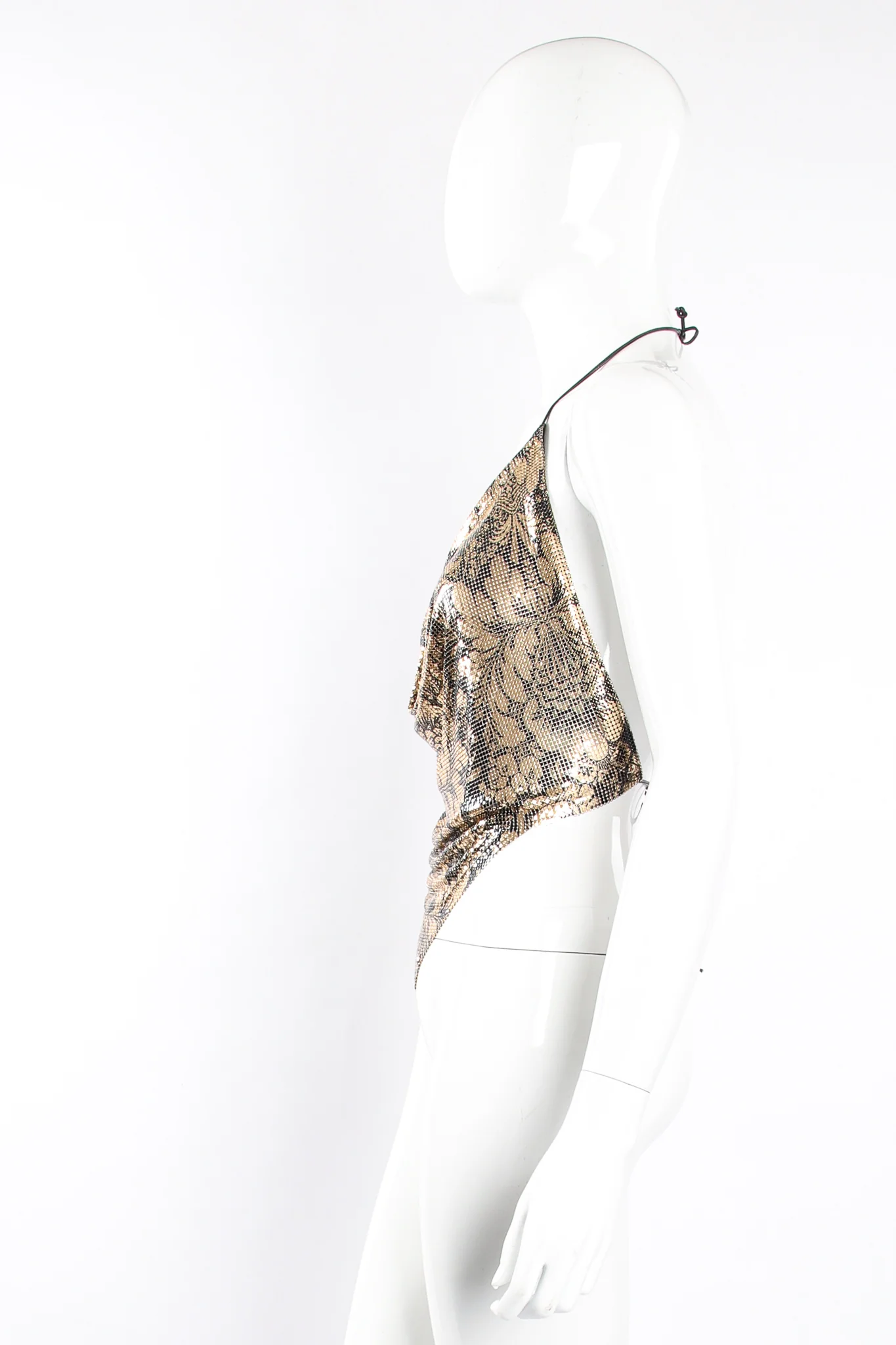 Liquid Floral Mesh Halter Top - Image 5