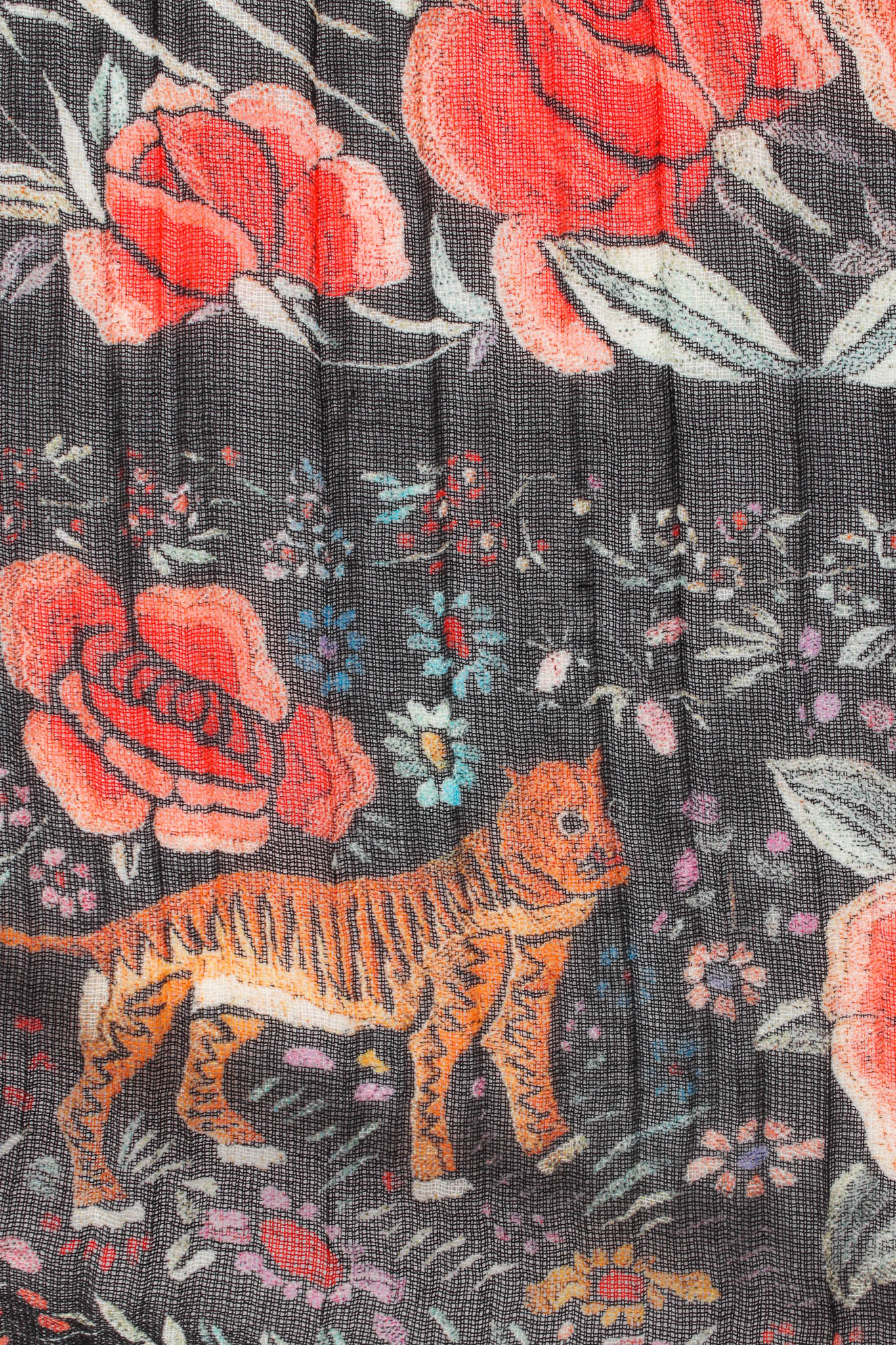 Piano Shawl Floral Peasant Dress - Image 11