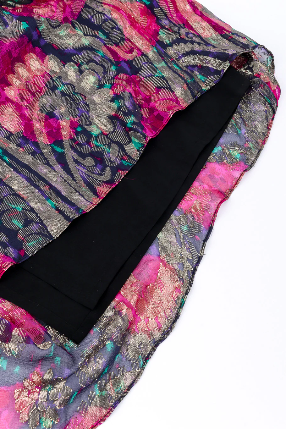 Floral Metallic Skirt - Image 6