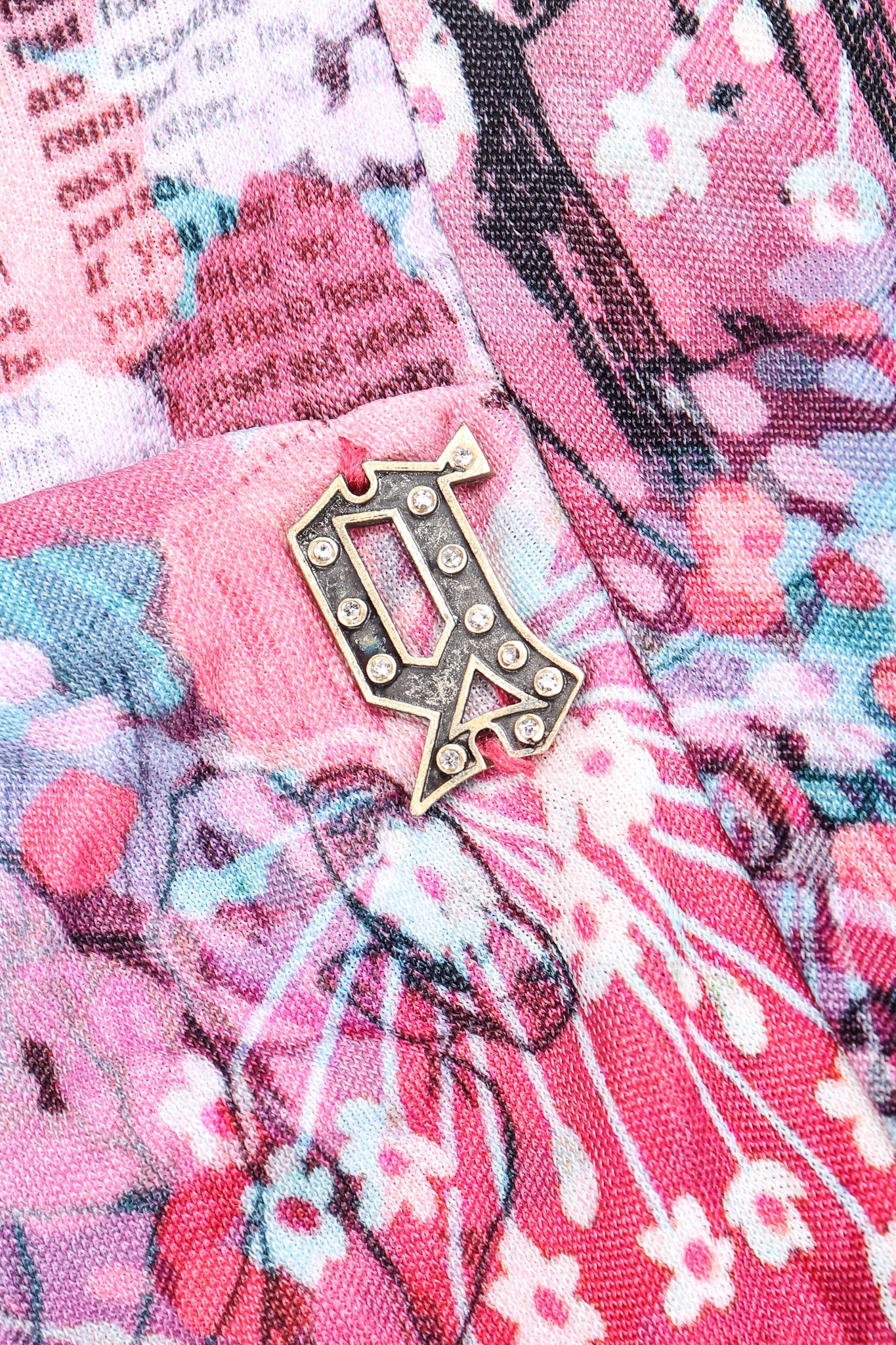 Floral Newspaper Print Dress - Image 7